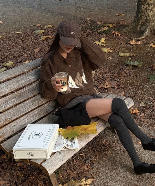 Reurie'（レウリィ） キャップ 帽子 ツイードロゴキャップ(sayaka