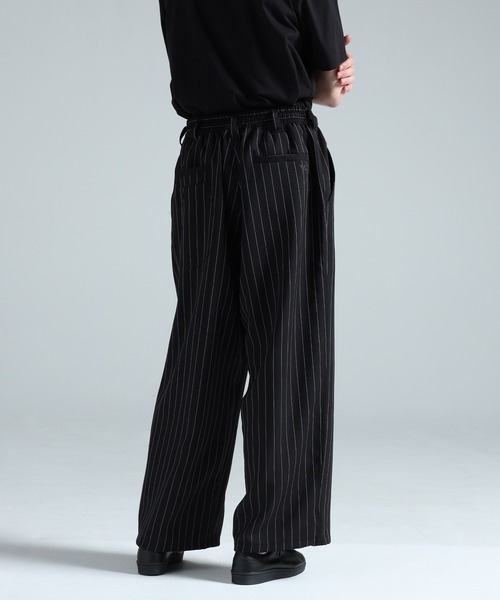 ワイドパンツ パンツ Y-3 SPORT UNIFORM PINSTRIPE TRACK PANTS メンズ レディースの画像