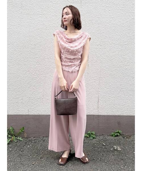 LAGUNAMOON（ラグナムーン） ワイドパンツ パンツ フロントジップ