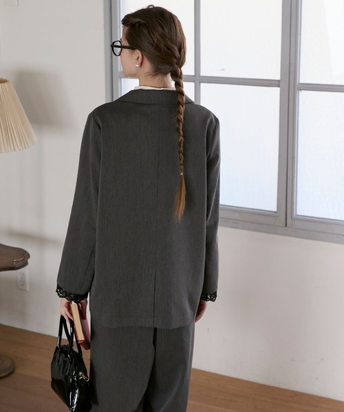 「BONLECILL noir」 テーラードジャケット FREE ネイビー レディース_画像9