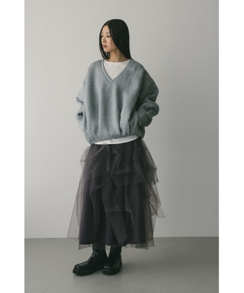 STYLEMIXER（スタイルミキサー） スカート ランダムティアードチュール