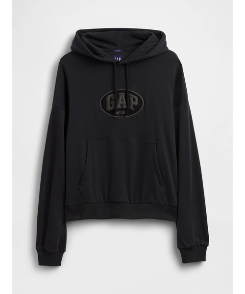 GAP ヴィンテージソフト　オーバーサイズ　クロップドジップパーカー　黒　XL GAP（ギャップ） パーカー ヴィンテージソフト フレンチテリー