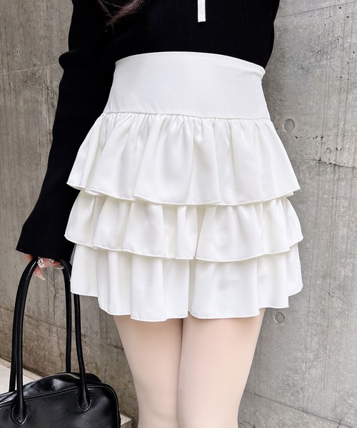 DimMoire【ディムモアール】フリルミニスカパン/White M INGNI（イング） スカート フリルミニスカパン : ZOZOTOWN Yahoo!店