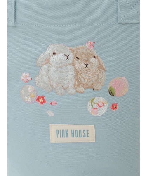 PINK HOUSE（ピンクハウス） トートバッグ 幸見うさぎ刺繍バッグ