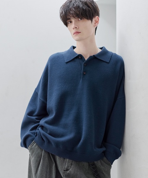 セーター ニット 「マシンウォッシャブル」リラックスフィットシルキー