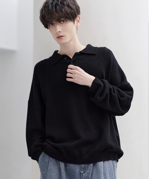 セーター ニット 「マシンウォッシャブル」リラックスフィットシルキー