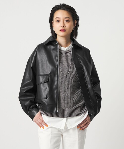 A DAY IN THE LIFE ブルゾン アウター レザーライク A2ブルゾン