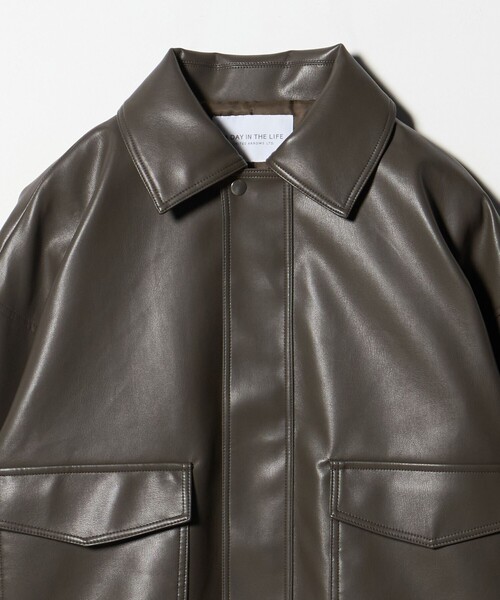 JIL SANDER レザーブルゾン　ダークブラウン　52 Jil Sander: ブラック ブルゾン レザージャケット | SSENSE 日本