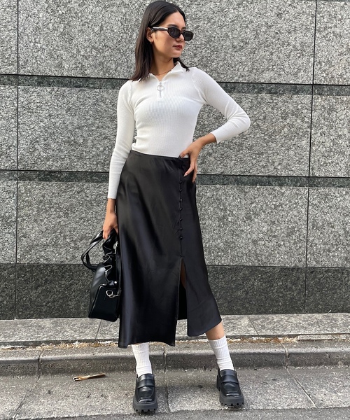 「ROGER AND RAW」 フレアスカート FREE パープル レディース_画像2