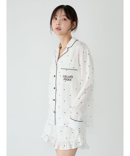 gelato pique（ジェラートピケ） パジャマ ルームウェア 3柄シャツ