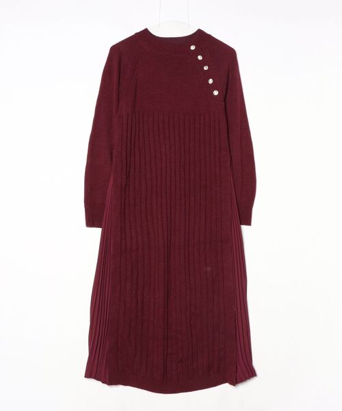 赤 ニットグローブ grove（グローブ） ニットワンピース 13 レッド レディース : ZOZOTOWN