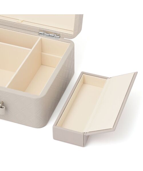 Francfranc（フランフラン） 収納 キルト コスメボックス グレー 収納