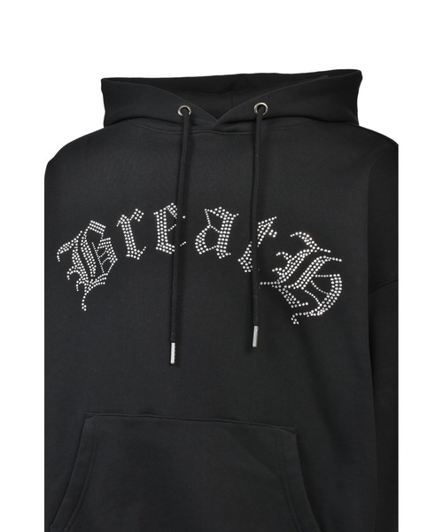 BREATH パーカー OLD ENGLISH LOGO RHINESTONE HOODIE メンズ