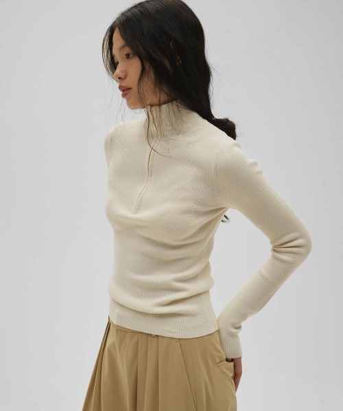 ニット/セーター TODAYFUL - Halfzip Rib Knit TODAYFUL トゥデイフル todayful ニット セーター Halfzip Rib Knit