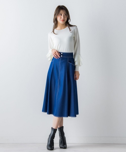 「QUEENS COURT」 長袖ニット M グリーン レディース_画像5