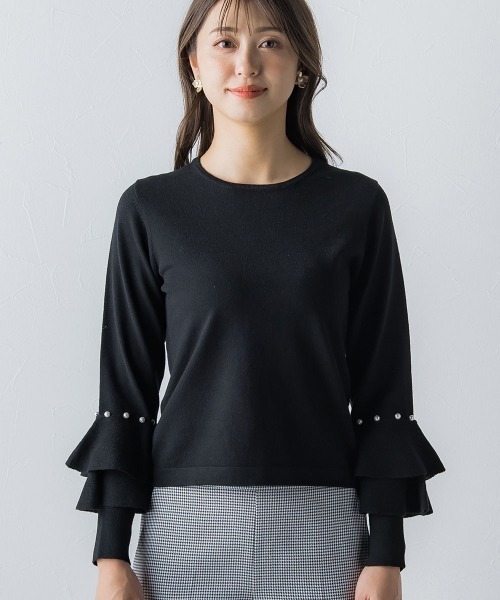 「QUEENS COURT」 長袖ニット M グリーン レディース_画像9