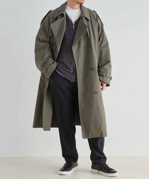 「ADAM ET ROPE'」 トレンチコート M カーキ メンズ_画像9