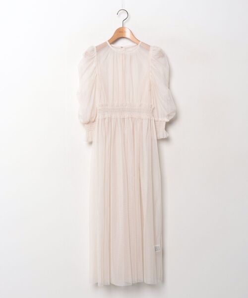 「Dorry Doll」 半袖ワンピース S ベージュ×ブラック レディース