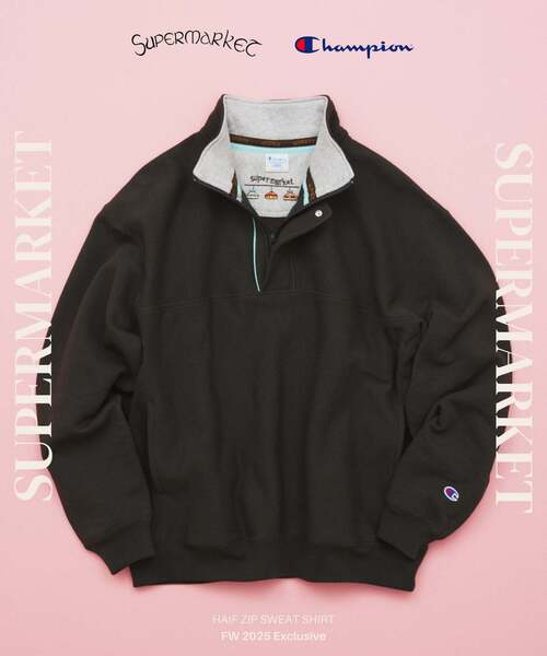 「Champion」 スウェットカットソー LARGE ブラック メンズ