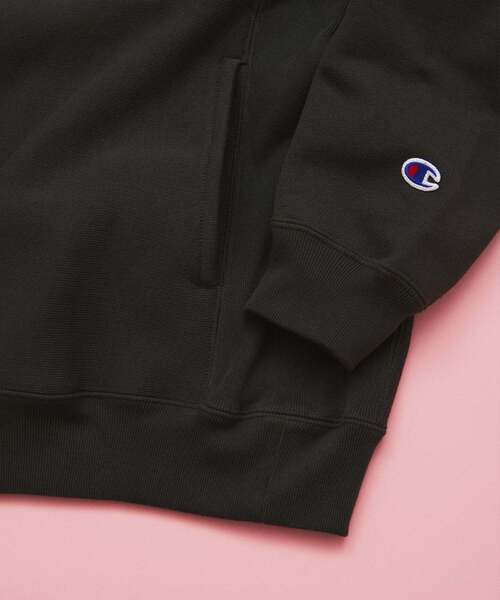 「Champion」 スウェットカットソー LARGE ブラック メンズの画像