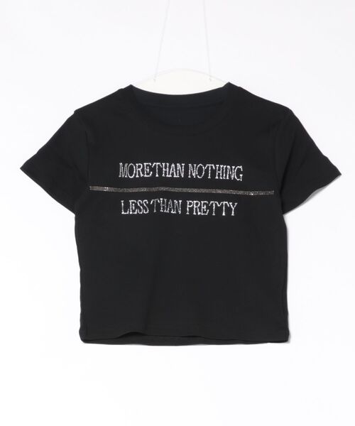 tシャツ 半袖 「ラインストーン・ロゴ」Tシャツ／ストリート×Y2K／春