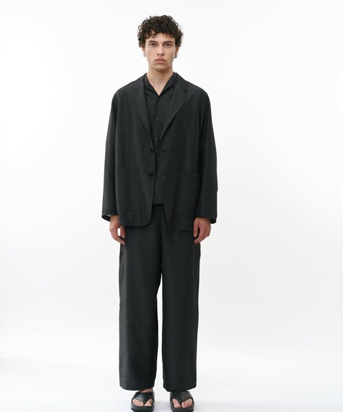 スラックス WIDE CYLINDER FIT EASY PANTS メンズの画像
