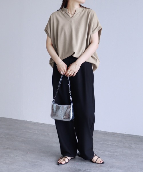 「reca」 半袖Tシャツ M ブラック レディース_画像2