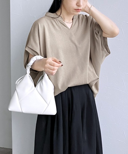 「reca」 半袖Tシャツ M ブラック レディース_画像6