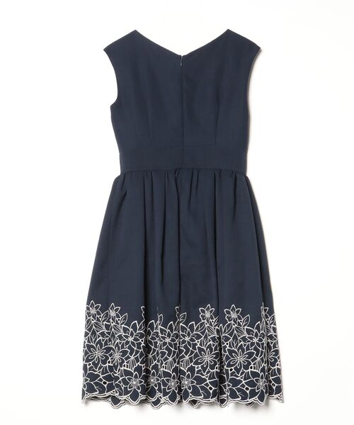 「Debut de Fiore」 レースノースリーブワンピース 38 ネイビー レディース_画像2