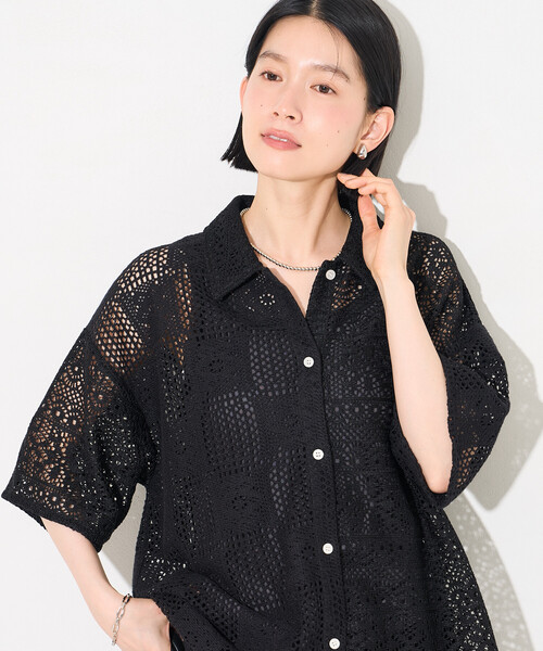 FREAK'S STORE（フリークスストア） ブラウス シャツ 夏 半袖 レース