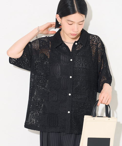 FREAK'S STORE（フリークスストア） ブラウス シャツ 夏 半袖 レース
