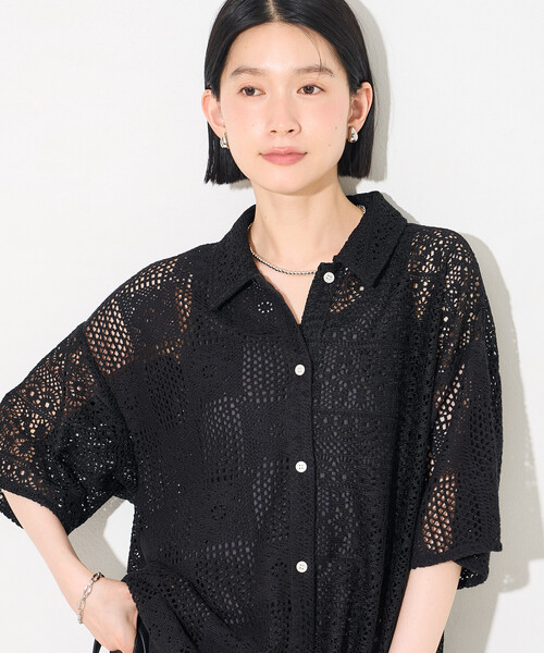 FREAK'S STORE（フリークスストア） ブラウス シャツ 夏 半袖 レース