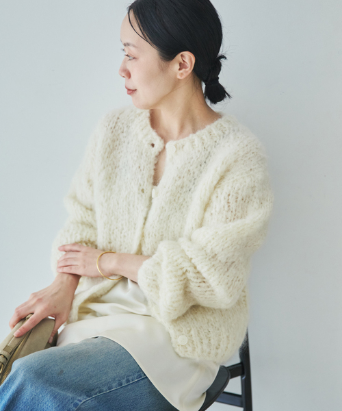 plage（プラージュ） カーディガン HAND KNIT ジャンボタム