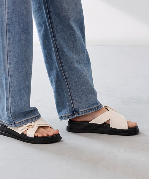 「menue」 フラットサンダル M アイボリー レディース_画像7