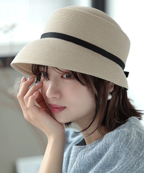 「Little&More」 ストローハット FREE ベージュ レディース_画像3