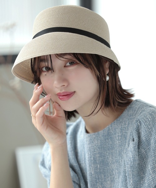 「Little&More」 ストローハット FREE ベージュ レディース_画像5