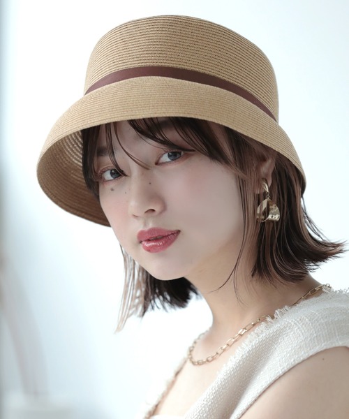 「Little&More」 ストローハット FREE ベージュ レディース_画像7
