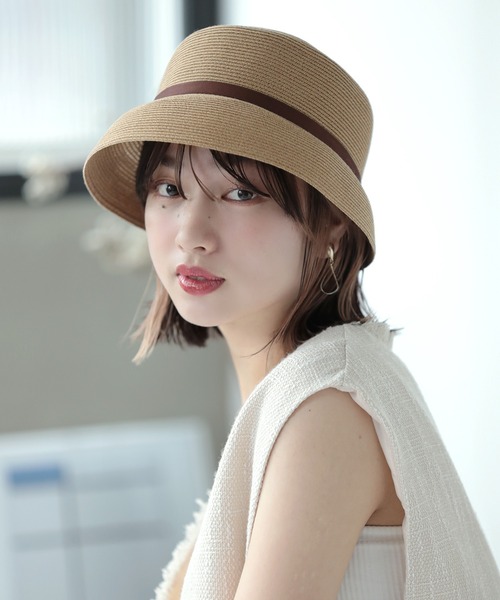 「Little&More」 ストローハット FREE ベージュ レディース_画像9