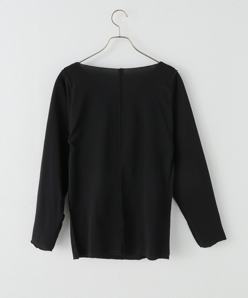 Baserange RIB SWEAT SHIRT black 黒 BASERANGE（ベースレンジ） 長袖カットソー MEDIUM ブラック