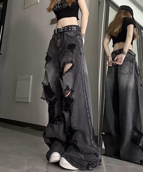 「Ressaca」 デニムパンツ L ブラック メンズ_画像4