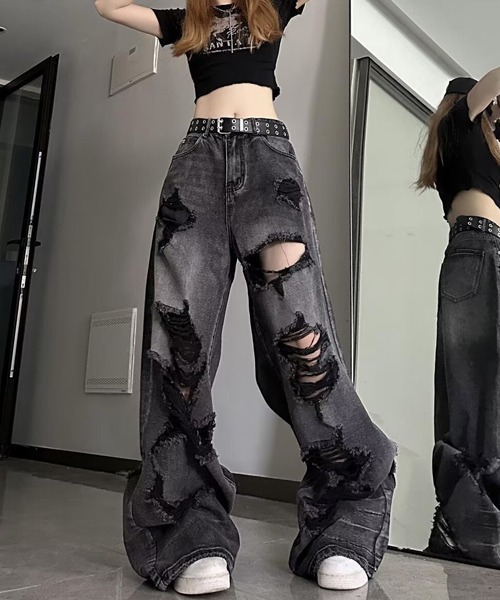 「Ressaca」 デニムパンツ L ブラック メンズ_画像5