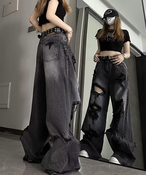 「Ressaca」 デニムパンツ L ブラック メンズ_画像7