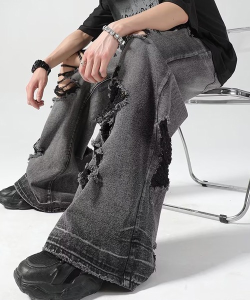 「Ressaca」 デニムパンツ L ブラック メンズ_画像9