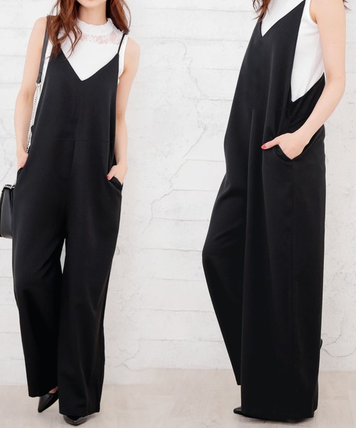 ⭐︎未使用　AIMER パンツワンピース　サロペット Girly Doll ワンピース キャミサロペットワイドパンツ