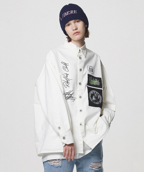 LIBERE ブラウス シャツ リベーレ / COLLAGE SHIRTS ビッグ