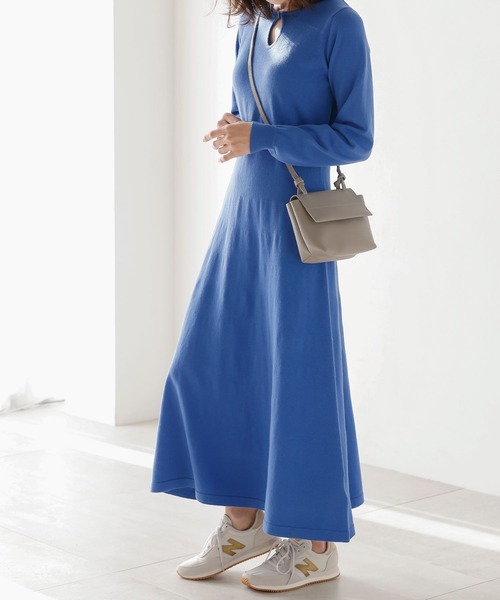 KOBE LETTUCE（神戸レタス） ワンピース 取り外しOK襟付きニット