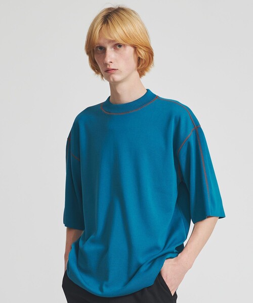 ニット COTTON EMBROIDER CREW NECK S/S KNIT