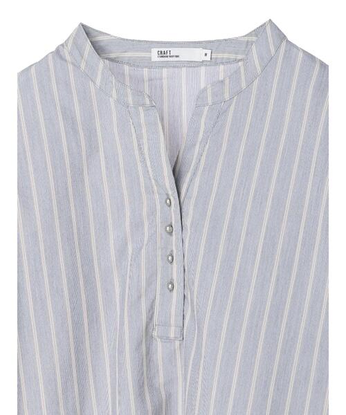 CRAFT STANDARD BOUTIQUE シャツ ブラウス ストライプ7分袖