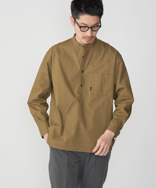 SHIPS.me シャツ 「ZOZO限定」SHIPS.me: バンドカラープルオーバー