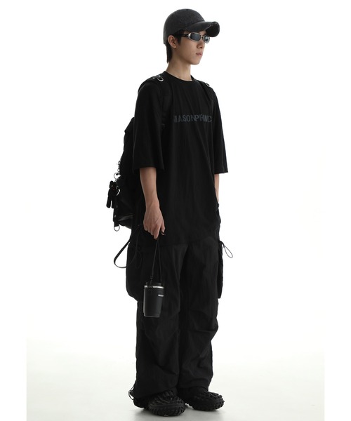 MASONPRINCE ワイドパンツ カーゴパンツ セミワイド ドローコード